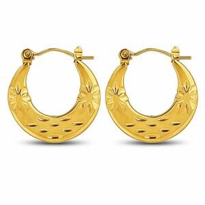 3For$20 Vintage Berry Textured U Earring Stainless Steel Earrings